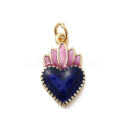 Brass Enamel Pendants KK-P338-34D-G-1