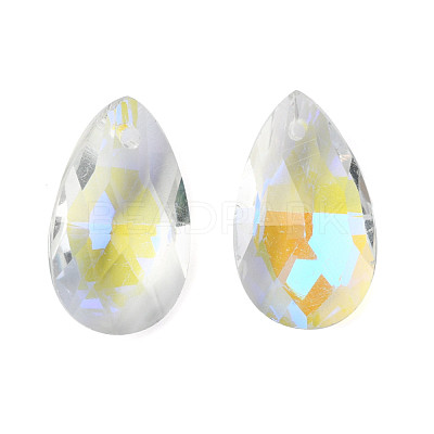 Faceted Glass Pendants X-GLAA-F069-L-A06-1