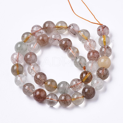 Natural Rutilated Quartz Beads Strands G-R465-24C-1