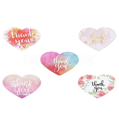 Coated Paper Thank You Greeting Card DIY-FS0007-76E-1