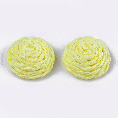 Handmade Paper Woven Cabochons WOVE-T008-01D-1