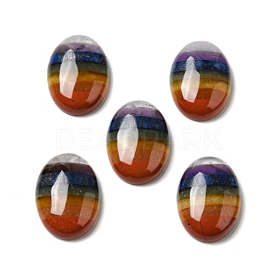 Chakra Natural Mixed Gemstone Cabochons G-F724-01B-1