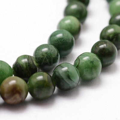 Natural African Jade Beads Strands X-G-D840-53-8mm-A-1