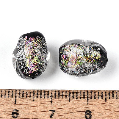 Handmade Foil Lampwork Beads Strands FOIL-T008-07B-1