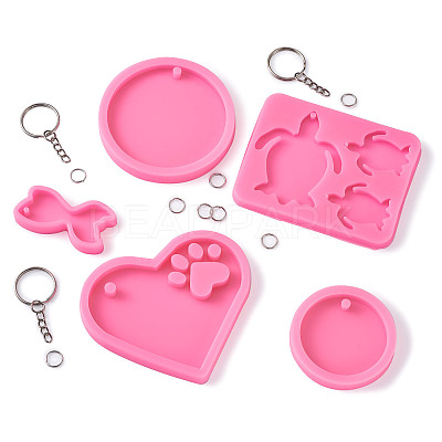 DIY Keychain Silicone Molds Kits DIY-TA0008-64-1