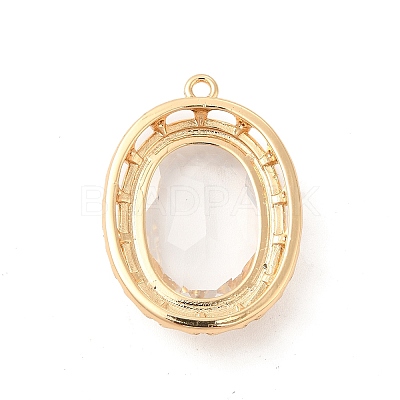 Brass with K9 Glass Pendants KK-B071-11G-1