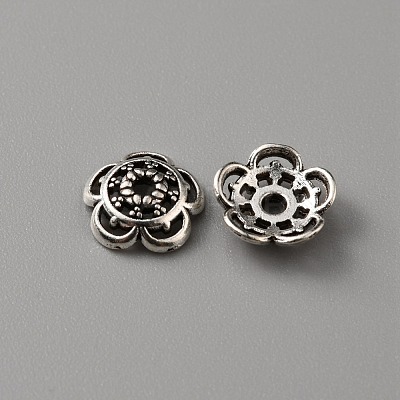 Tibetan Style Alloy Bead Caps FIND-WH0116-07A-AS-1
