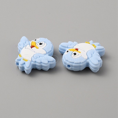 Bird Food Grade Eco-Friendly Silicone Beads LS-SIL-WH0018-003C-1