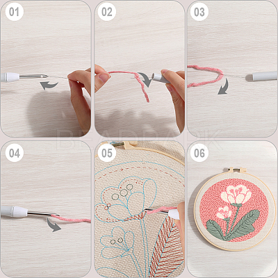 Punch Embroidery Starter Kits DIY-WH20007-13B-1