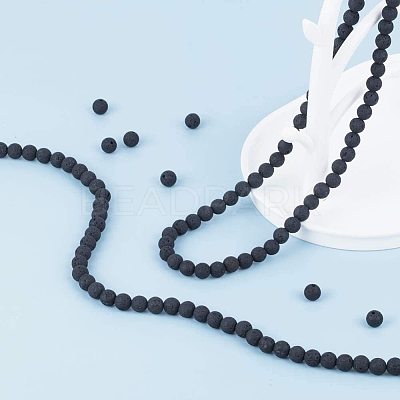 Natural Lava Rock Beads Strands G-OC0001-27-1