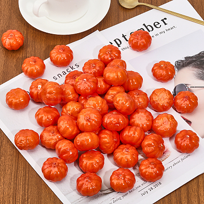Mini Foam Imitation Pumpkin DJEW-WH0063-36-1