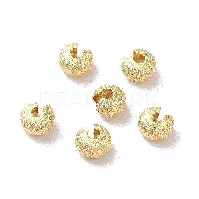 Brass Crimp Beads Covers FIND-Z039-07C-G-1