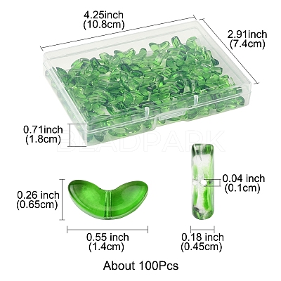 100Pcs Spray Painted Transparent Glass Beads GLAA-FS0002-04-1