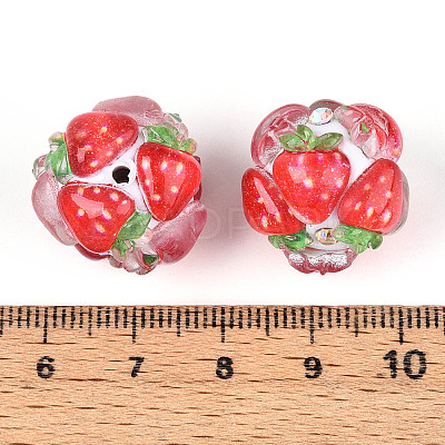 Fruit Round Resin Beads RESI-T059-03D-1