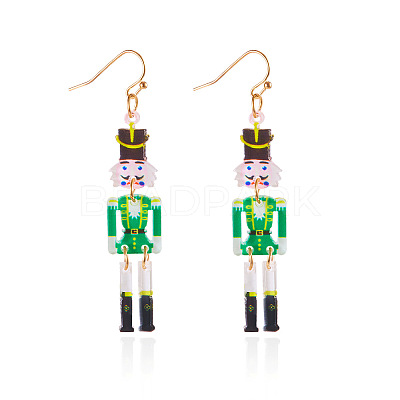 Christmas Theme Acrylic Human Dangle Earrings FS-WGA2E6F-05-1