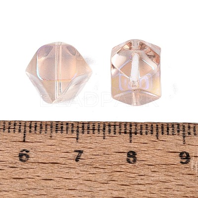 Electroplate Transparent Glass Beads EGLA-Q140-01-A05-1
