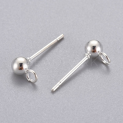 304 Stainless Steel Stud Earring Findings X-STAS-G137-17S-1