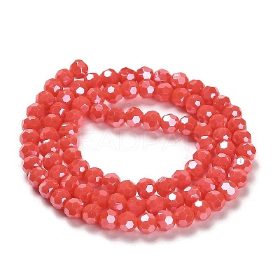 Electroplate Opaque Glass Beads Strands EGLA-A035-P4mm-A03-1