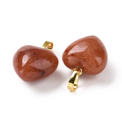 Natural Red Aventurine Pendants G-I311-A10-G-1