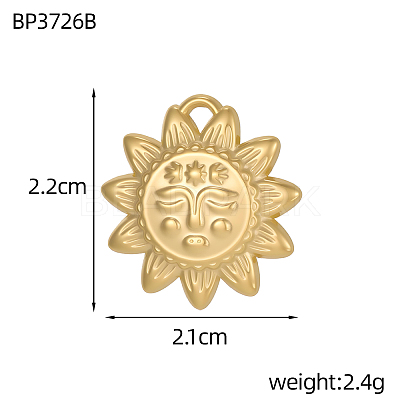 304 Stainless Steel Pendants STAS-OY005-68G-1