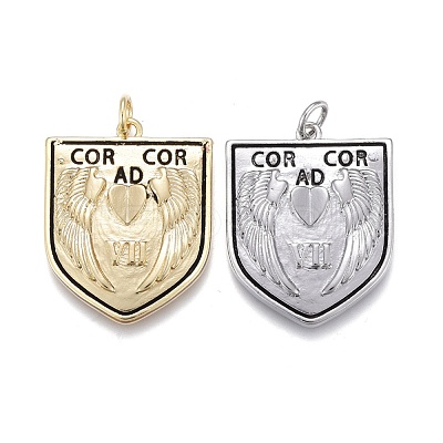 Brass Enamel Pendants ZIRC-M108-42-1