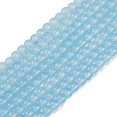 Baking Paint Glass Beads Strands DGLA-Q023-8mm-DB46-1