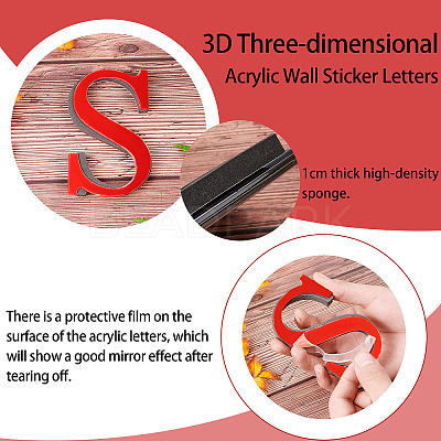 Acrylic Mirror Wall Stickers Decal DIY-CN0001-13B-S-1