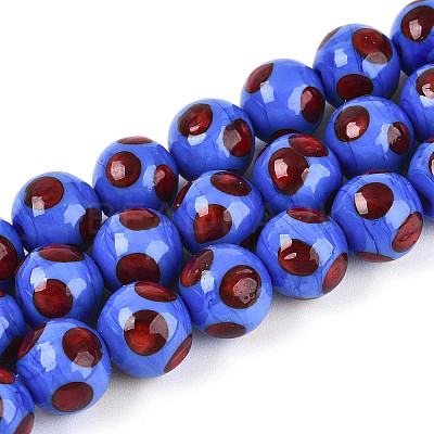 Handmade Lampwork Beads Strands LAMP-N037-02B-1
