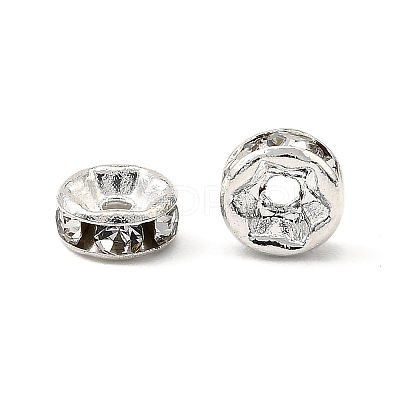 Brass Rhinestone Spacer Beads RB-A014-Z5mm-01S-1