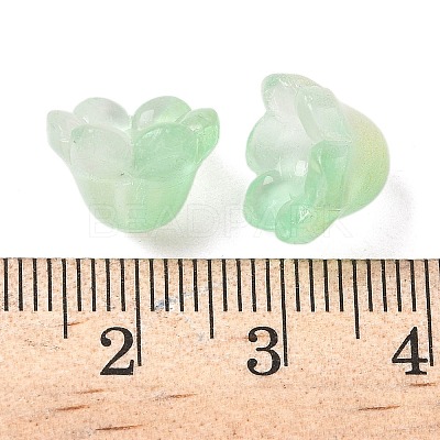 Transparent Glass Beads Caps GLAA-B028-01G-1