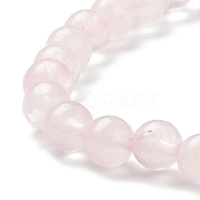 Natural Rose Quartz Beaded Stretch Bracelets BJEW-D446-B-11-1