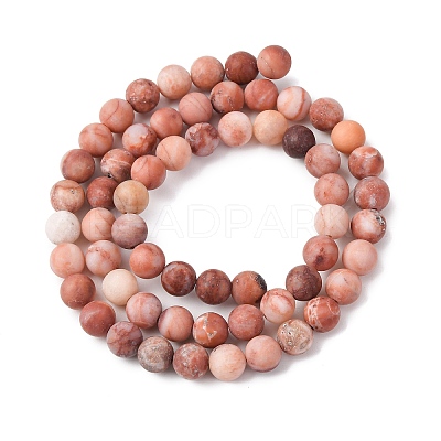 Natural Pink Aventurine Beads Strands LS-G-G716-01-6mm-1
