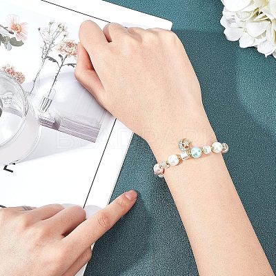 14Pcs 7 Style Brass Micro Pave Cubic Zirconia Charms ZIRC-FH0001-10-1