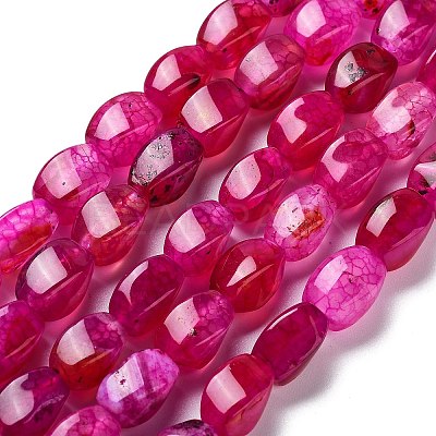 Natural Dragon Veins Agate Beads Strands G-G172-01R-1