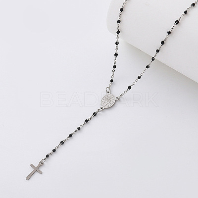 Vintage Resin Rosary Bead Necklaces XV4325-4-1