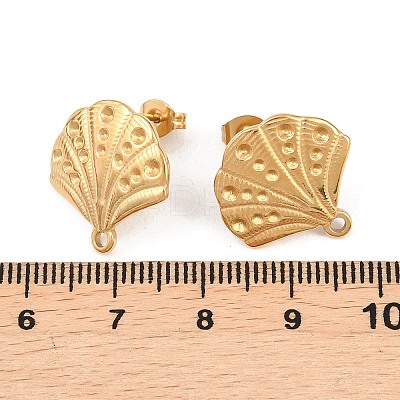 Ion Plating(IP) 304 Stainless Steel Stud Earring Findings STAS-Z175-02G-02-1
