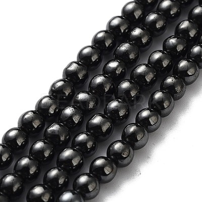 Non-Magnetic Synthetic Hematite Beads Strands G-H1624-4mm-AB-1