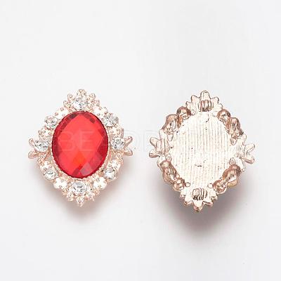 Alloy Rhinestone Flat Back Cabochons RB-S061-B-1