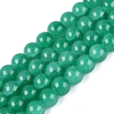Baking Paint Crackle Glass Beads Strands X-DGLA-Q023-8mm-YS22-1