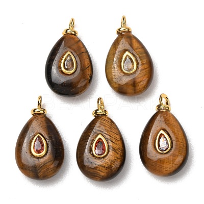 Natural Tiger Eye Pendants GG-CBAA798-01G-07-1