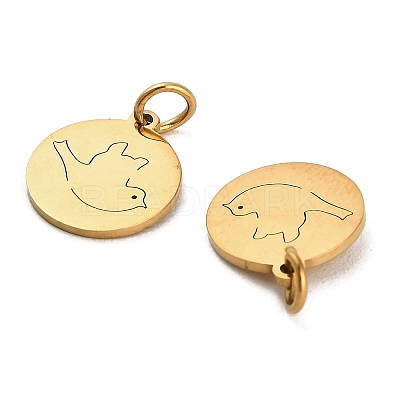 304 Stainless Steel Charms STAS-D050-07G-05-1