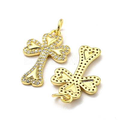 Brass with Cubic Zirconia Pendants FIND-Z023-08C-1