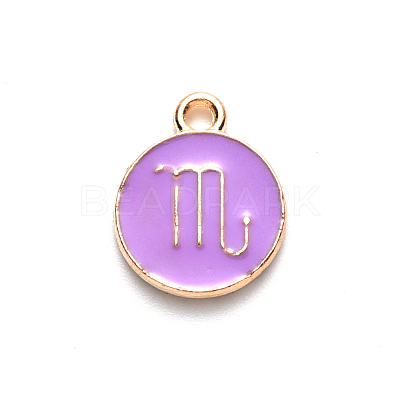 Alloy Enamel Pendants X-ENAM-S124-01A-01L-1