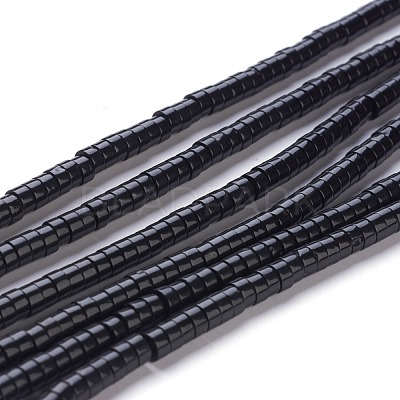 Natural Dyed & Heated Black Onyx Beads Strands G-H230-16-1