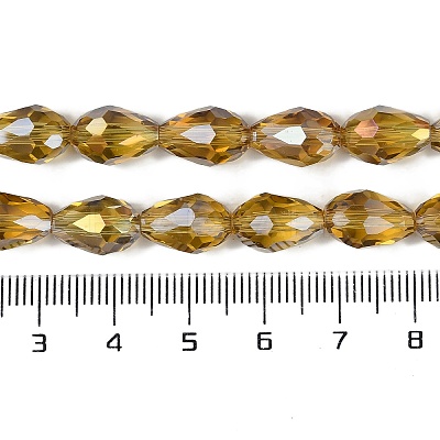 Transparent Electroplate Glass Beads Strands EGLA-N013-T6mm-B08-1