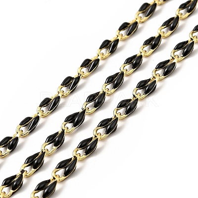 Brass Enamel Curb Chains CHC-C003-13G-03-1
