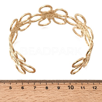 Boho 304 Stainless Steel Hollow Link Cuff Bangles SA-CBA1E89-01C-G-1