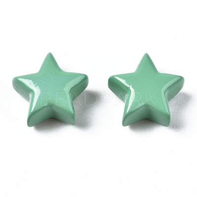 Spray Painted Brass Charms KK-Q252-004C-1