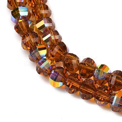 Electroplate Transparent Glass Beads Strands EGLA-B011-08A-AB09-1