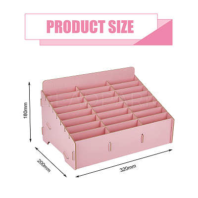 24-Grid Wooden Cell Phone Storage Box AJEW-WH0348-179-1